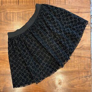 RED Valentino black tulle, satin, velvet mini skirt